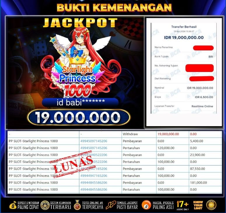 GOKUTOGEL : Bukti Pembayaran JP22